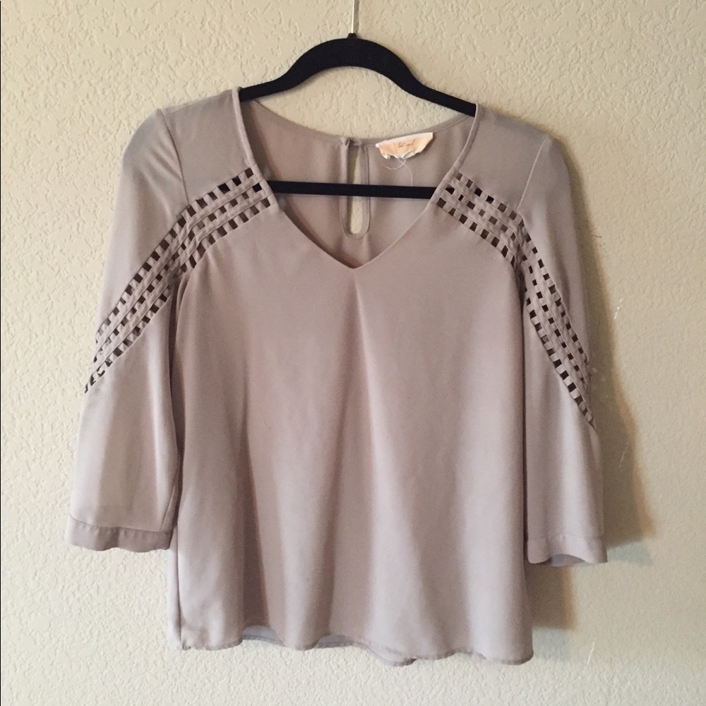 Taupe business top